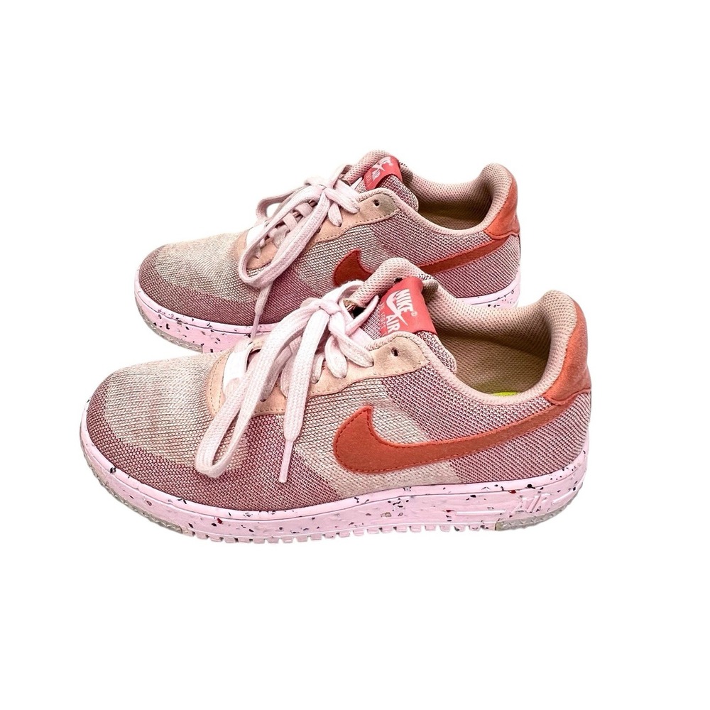 Nike Women's Air Force 1 Crater Flyknit 'Pink Glaze'‎ DC7273-600 Sneakers Sz 8.5